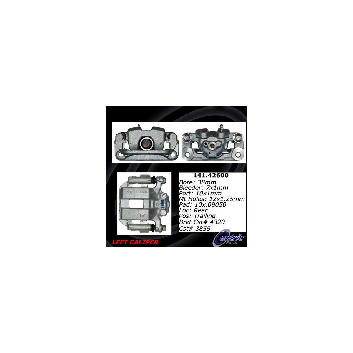 Centric Parts Semi-Loaded Brake Caliper 141.42600
