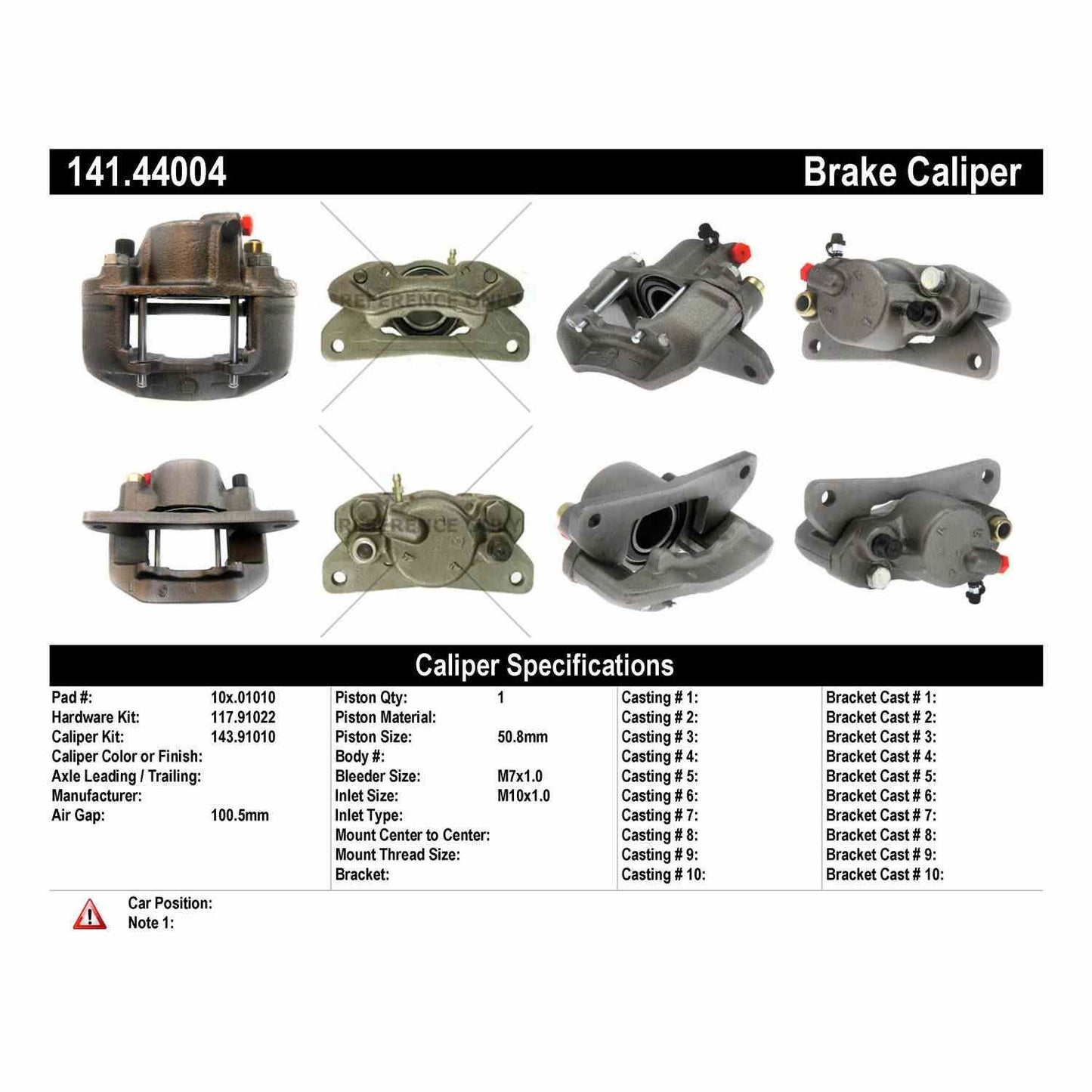 Stoptech Centric Semi-Loaded Brake Caliper - Front Left 141.44004
