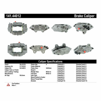 Stoptech Centric Toyota 4Runner 85-84 Semi-Loaded Brake Caliper Front Left 141.44012