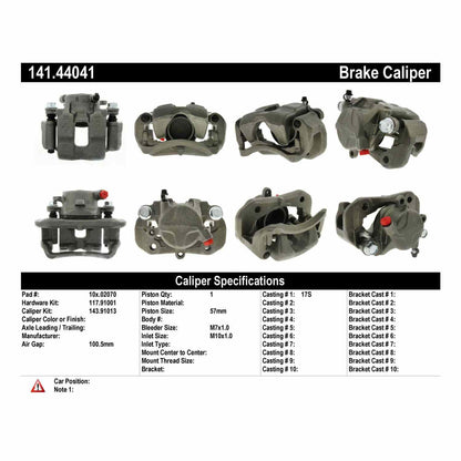 Centric Parts Semi-Loaded Brake Caliper 141.44041
