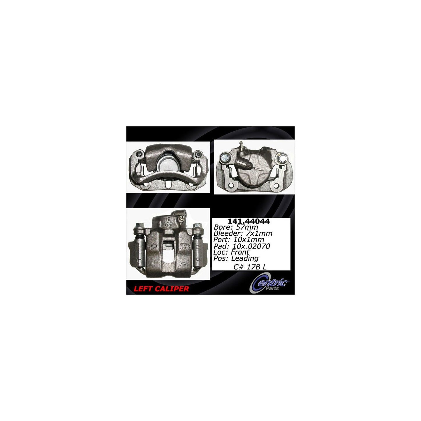 Centric Parts Disc Brake Caliper Semi-Loaded with Anti-Corrosion Finish for 1984-1987 Toyota Cressida 141.44044