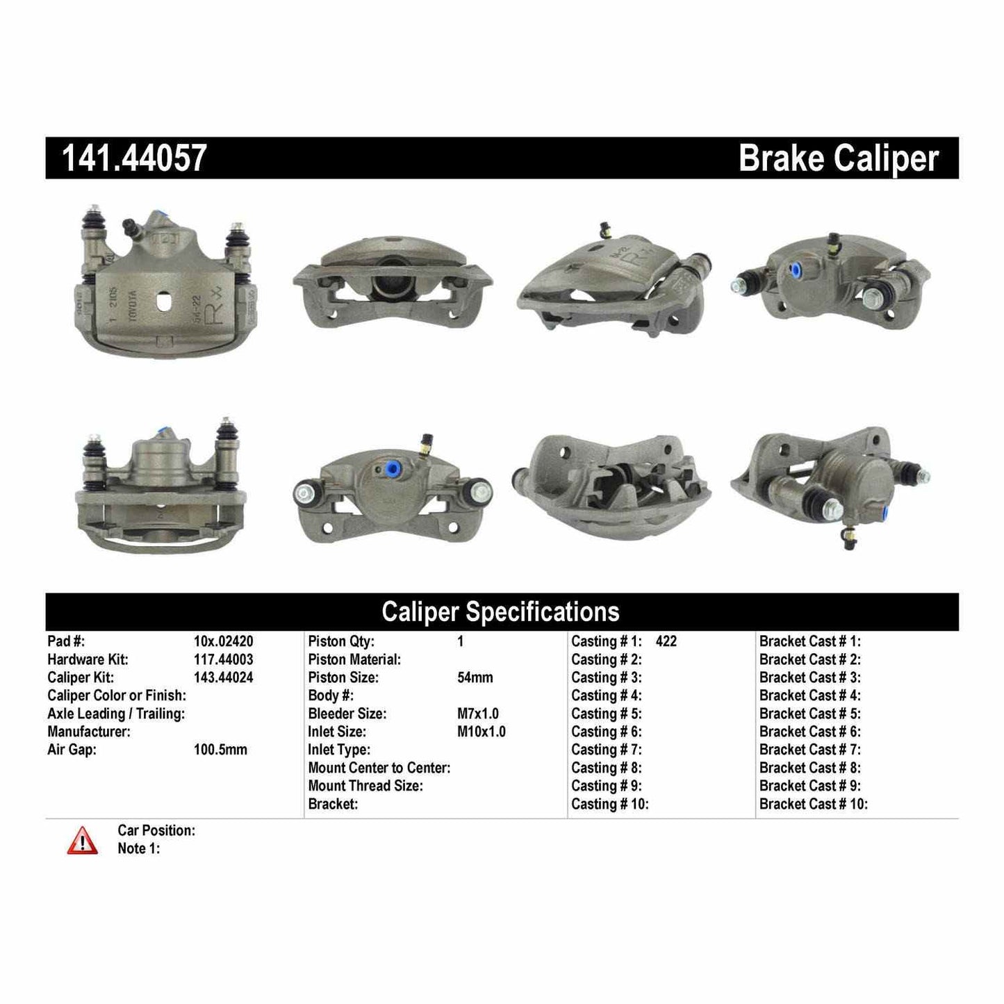 StopTech Semi-Loaded Brake Caliper 141.44057
