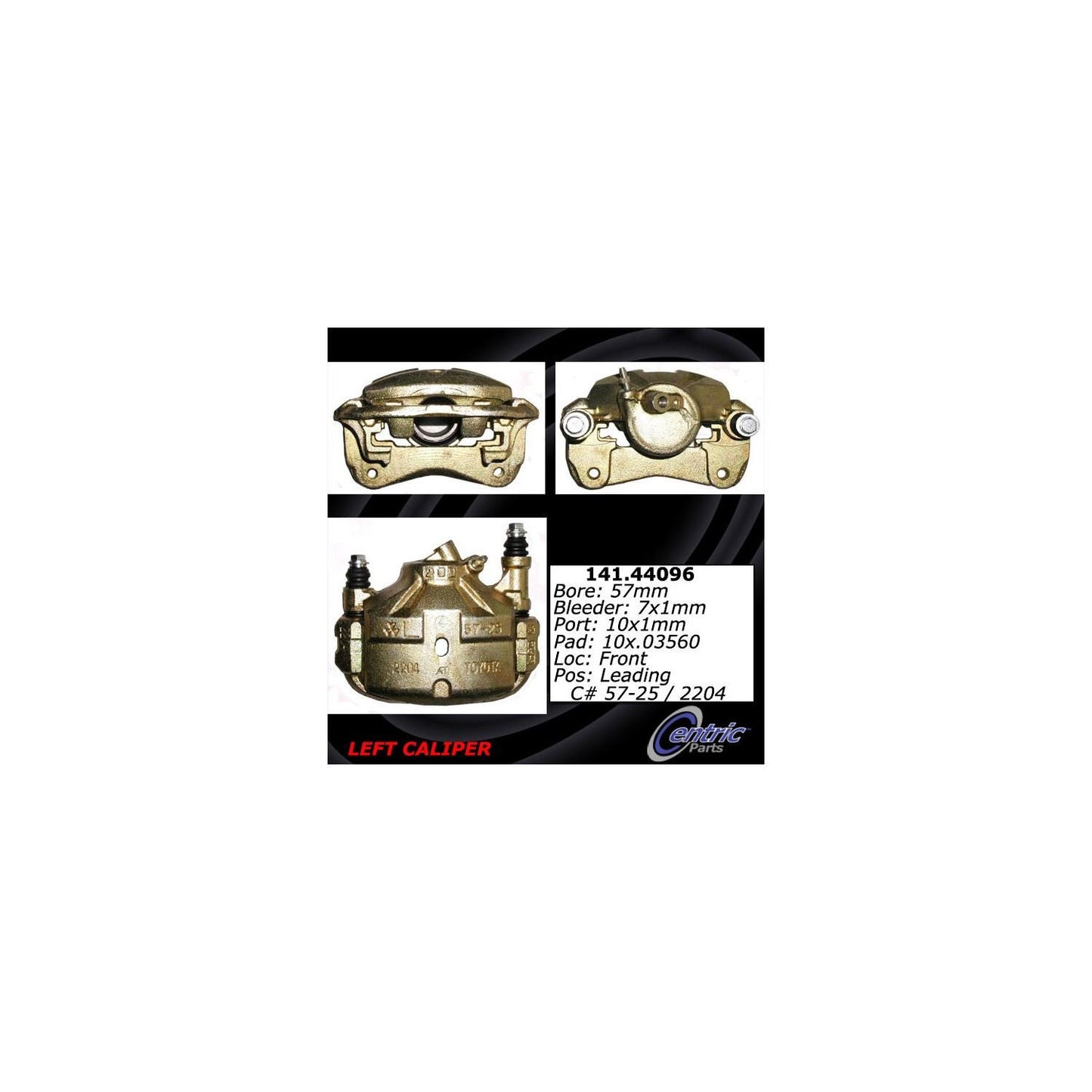 Centric Parts Disc Brake Caliper Semi-Loaded with Anti-Corrosion Finish for 1990-1993 Toyota Celica 141.44096