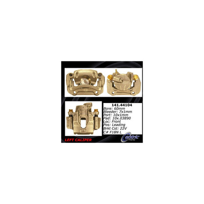 Centric Parts Disc Brake Caliper Semi-Loaded with Anti-Corrosion Finish for 1989-1992 Toyota Cressida 141.44104