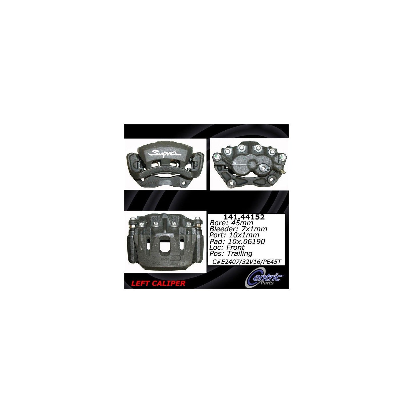 Centric Parts Disc Brake Caliper Semi-Loaded with Anti-Corrosion Finish for 2000-1999 Lexus SC300 2000-1992 SC400 1998-1993 Toyota Supra 141.44152