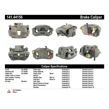 Centric Parts Semi-Loaded Brake Caliper 141.44156