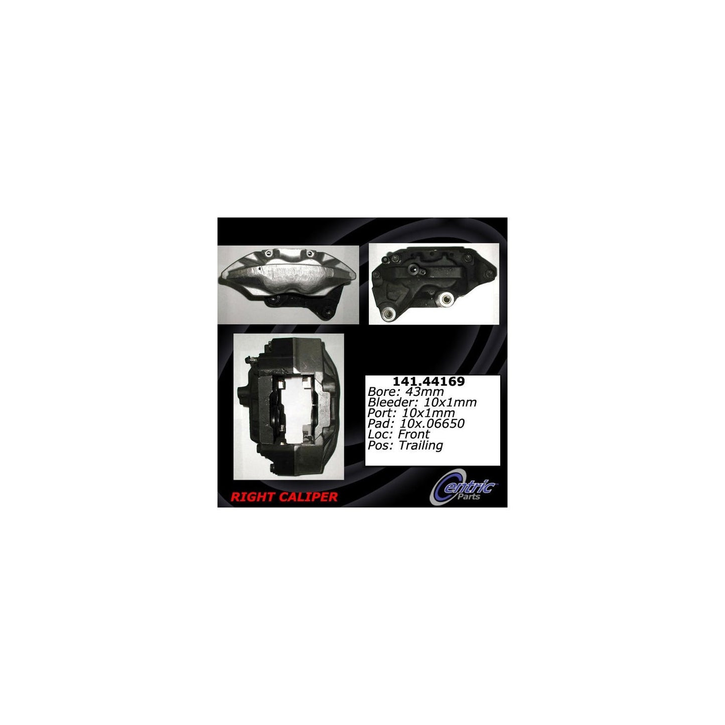Centric Parts Disc Brake Caliper Semi-Loaded with Anti-Corrosion Finish for 1995-2000 Lexus LS400 141.44169