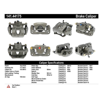 Centric Parts Semi-Loaded Brake Caliper 141.44175