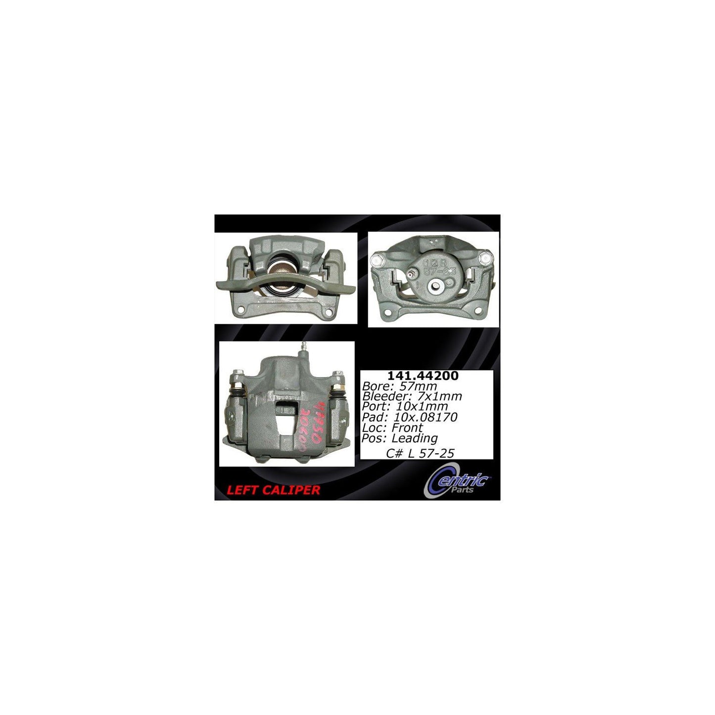 Centric Parts Disc Brake Caliper Semi-Loaded with Anti-Corrosion Finish for 2005-2010 Toyota Celica Scion tC 141.44200