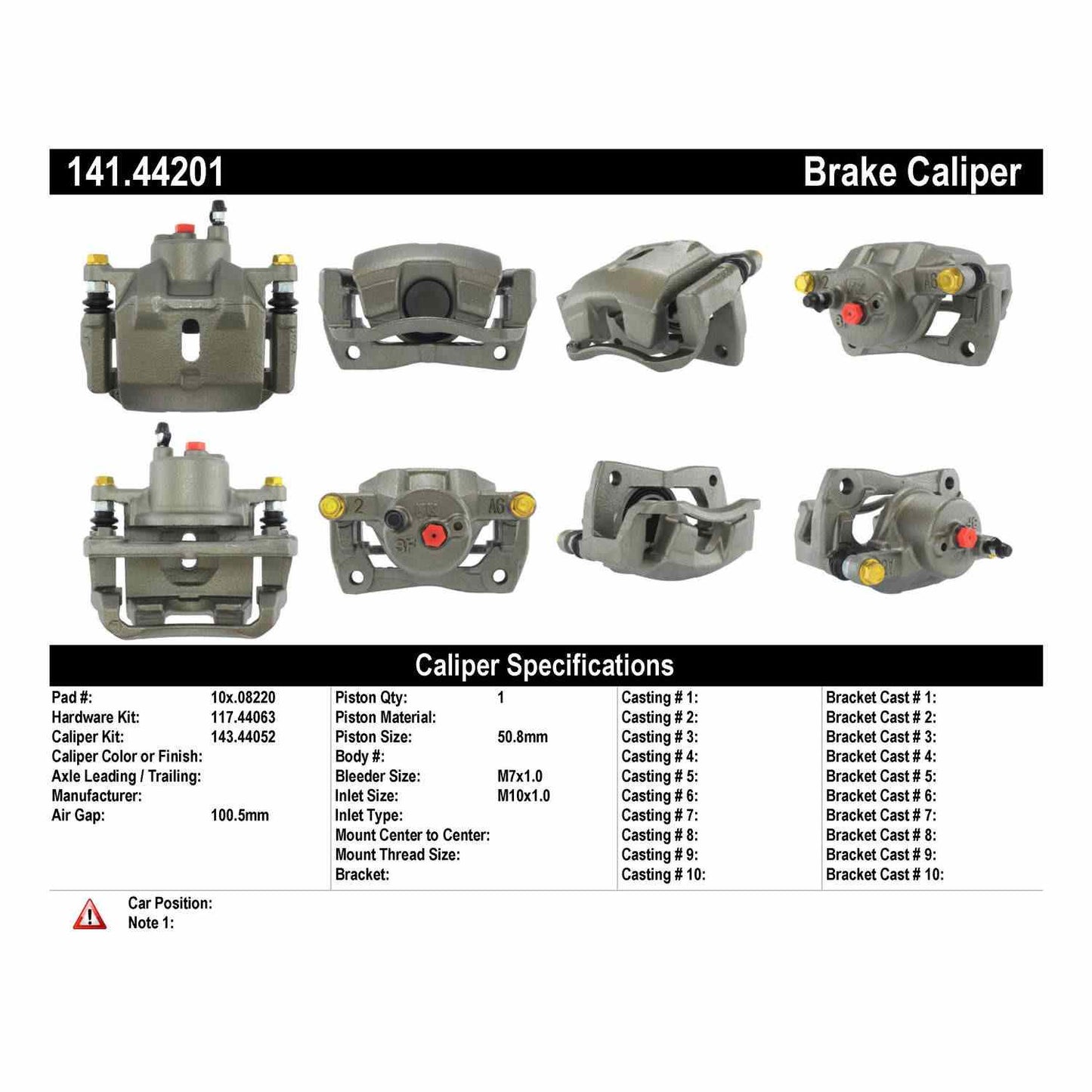 StopTech Semi-Loaded Brake Caliper 141.44201