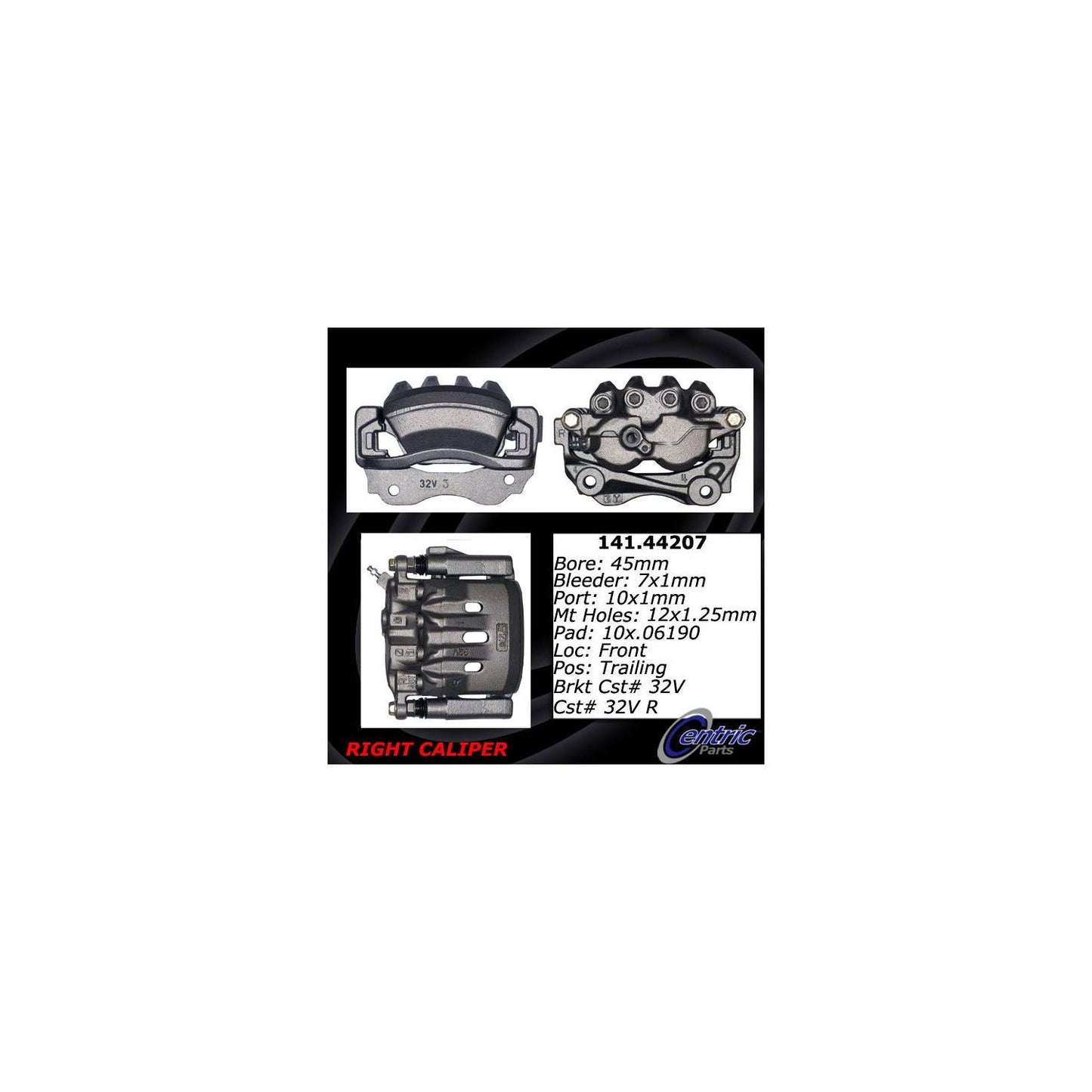 Centric Parts Disc Brake Caliper Semi-Loaded with Anti-Corrosion Finish for 2001-2005 Lexus IS300 141.44207