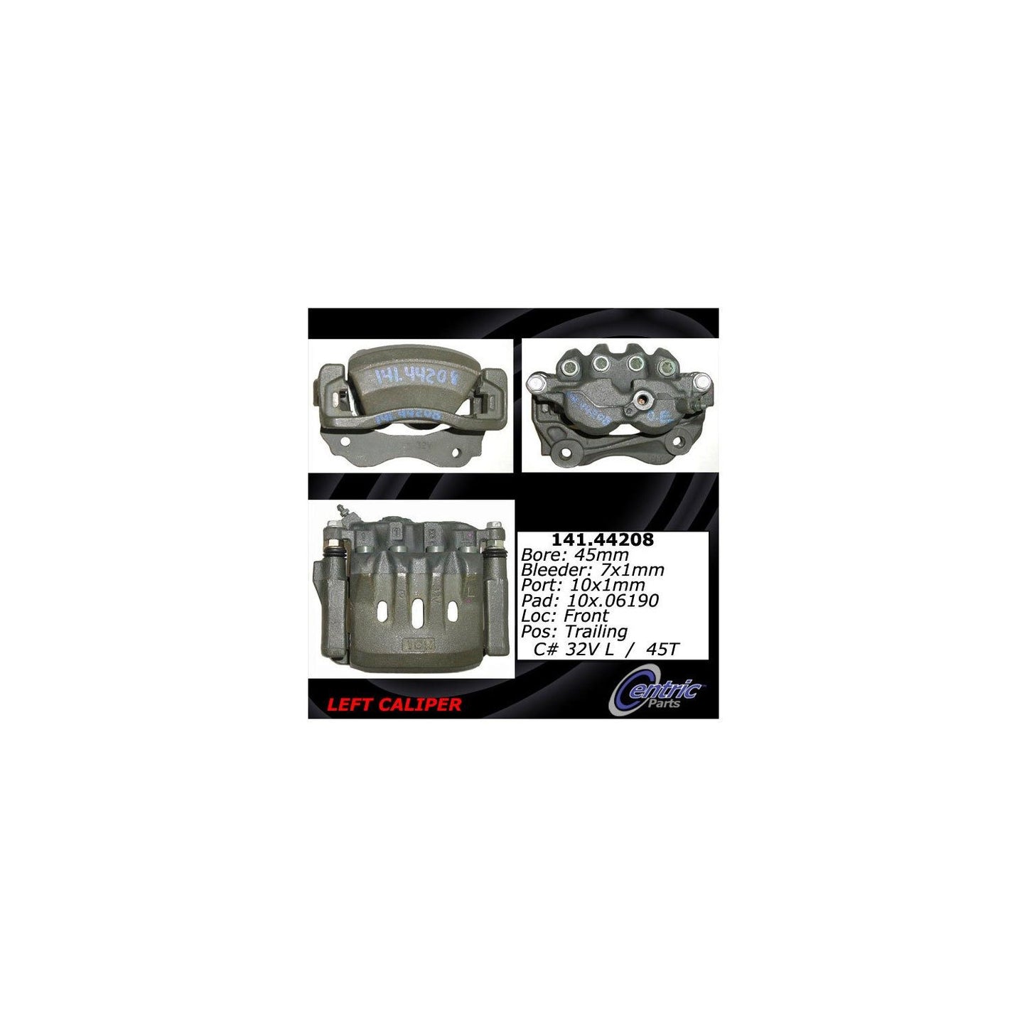 Centric Parts Disc Brake Caliper Semi-Loaded with Anti-Corrosion Finish for 2001-2005 Lexus IS300 141.44208