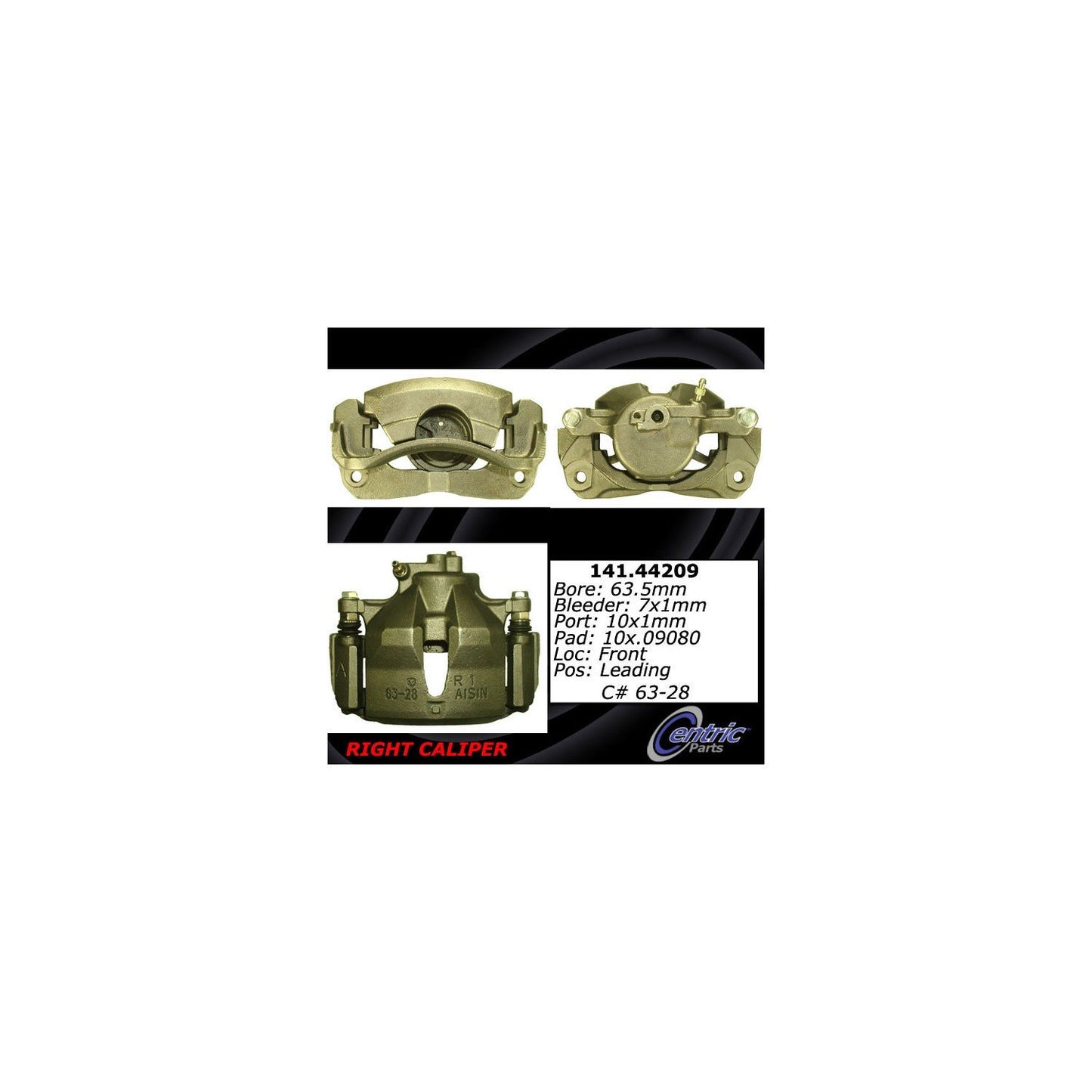 Centric Parts Semi-Loaded Brake Caliper 141.44209