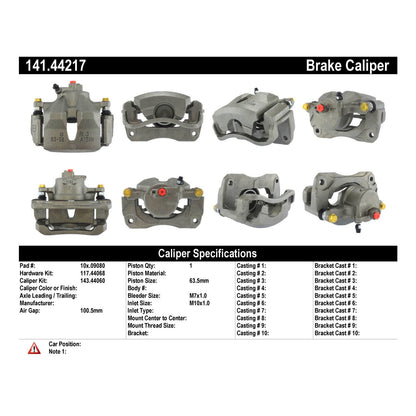 Centric Parts Semi-Loaded Brake Caliper 141.44217