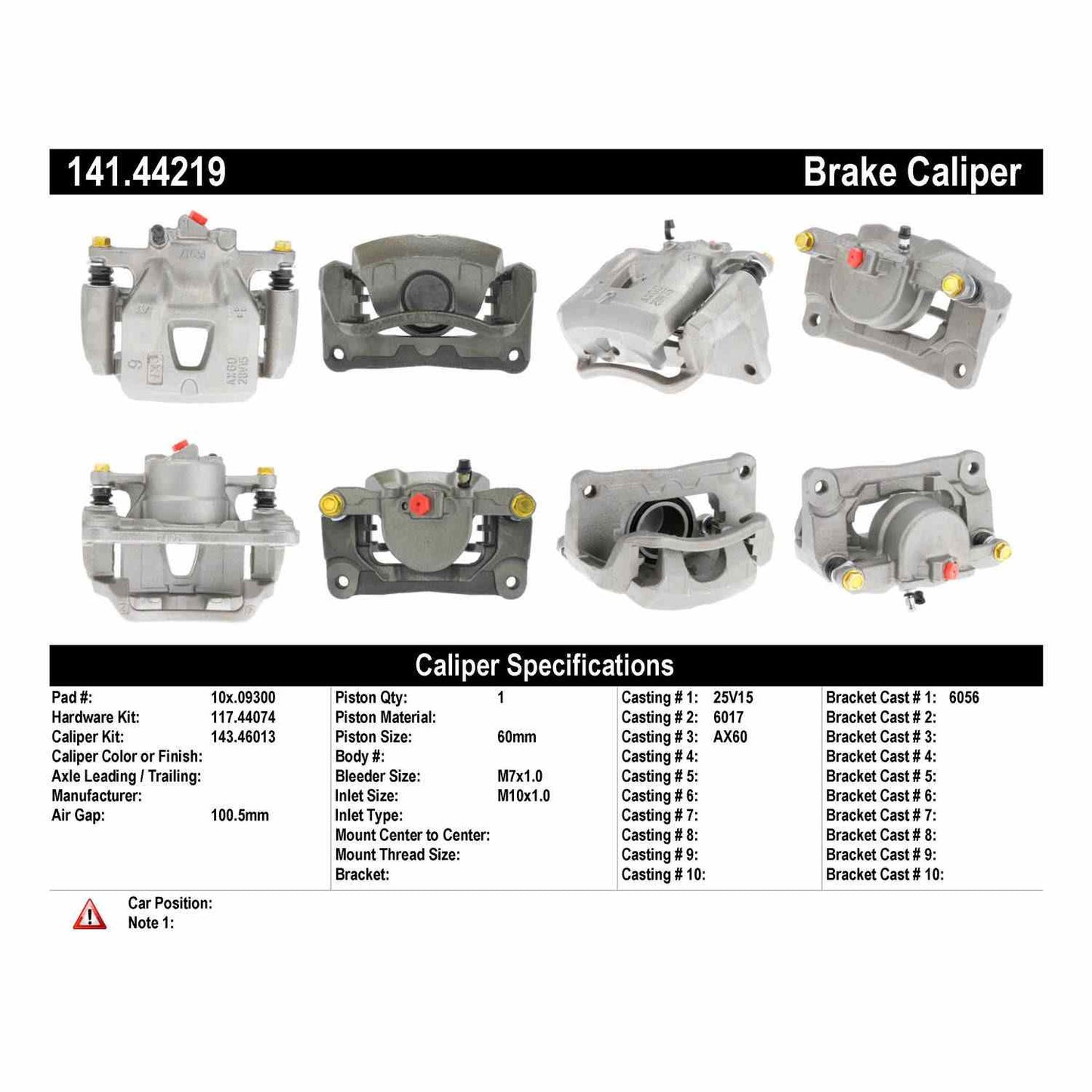 Centric Parts Disc Brake Caliper Semi-Loaded with Anti-Corrosion Finish for 2002-2003 Lexus RX300 141.44219