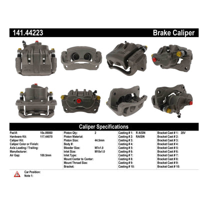 Centric Parts Semi-Loaded Brake Caliper 141.44223