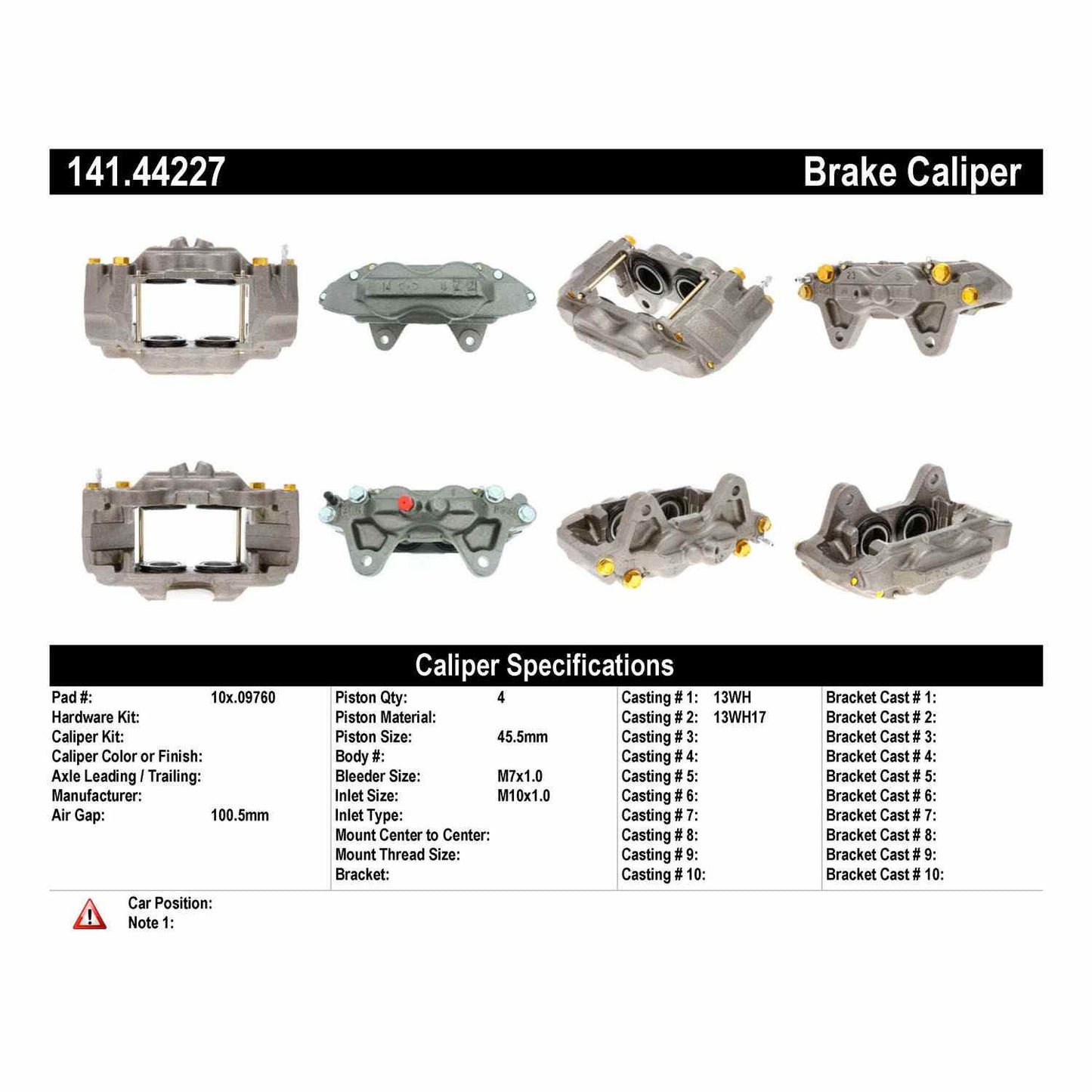 Stoptech Centric 07-09 Lexus GS Series Posi Quiet Semi-Loaded Front Right Brake Caliper 141.44227