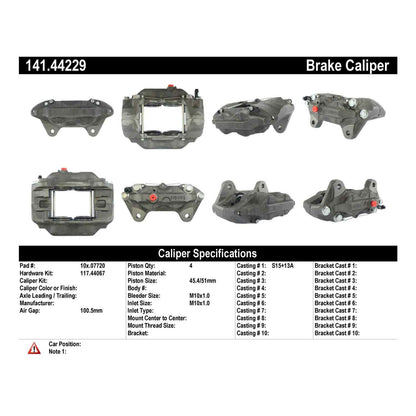 Centric Parts Semi-Loaded Brake Caliper 141.44229