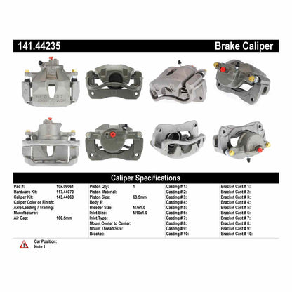Centric Parts Semi-Loaded Brake Caliper 141.44235