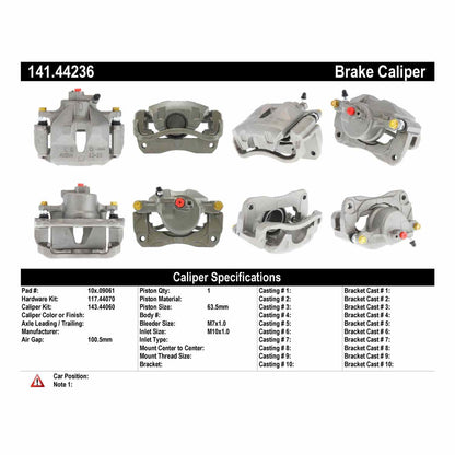 Centric Parts Semi-Loaded Brake Caliper 141.44236
