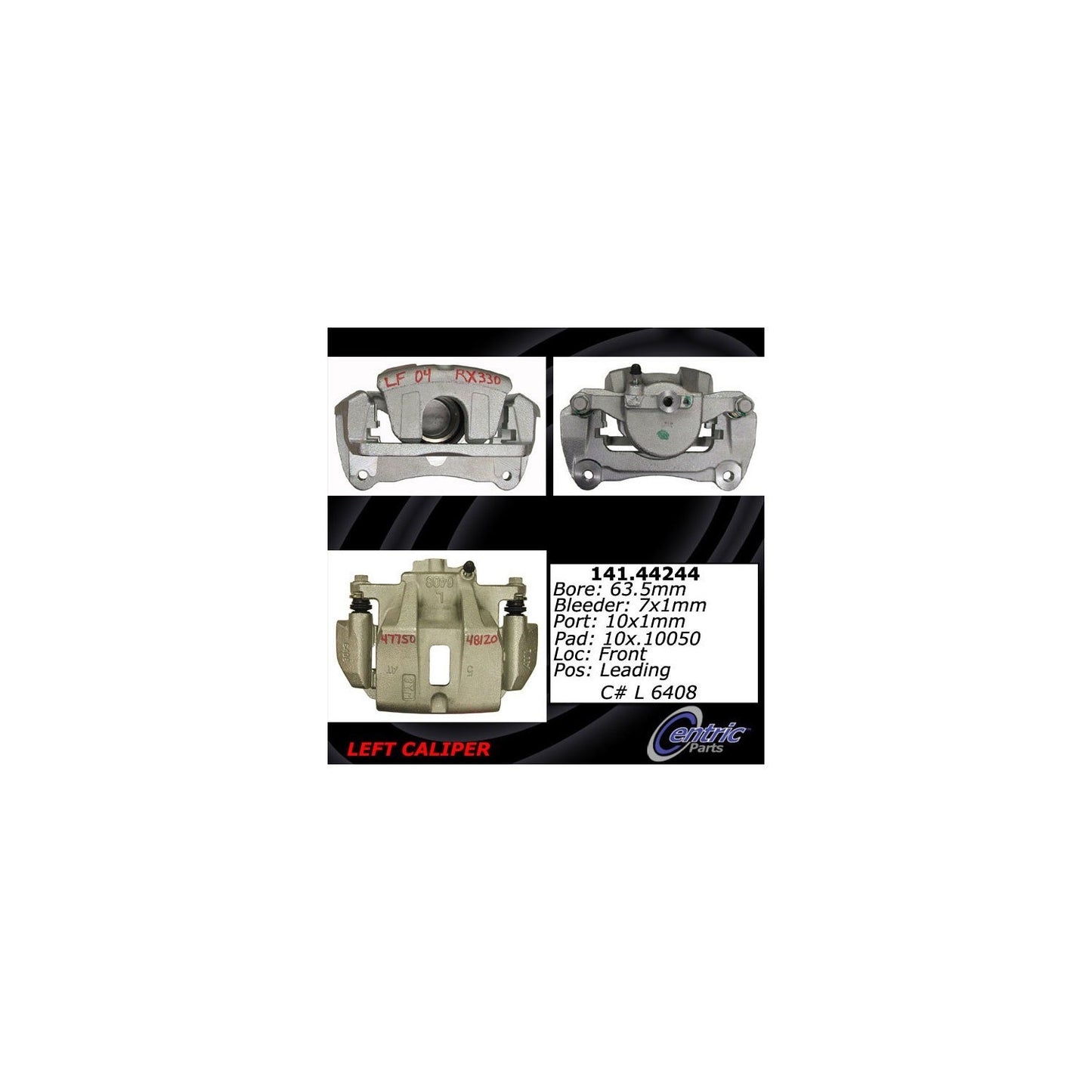 Centric Parts Disc Brake Caliper Semi-Loaded for 141.44244