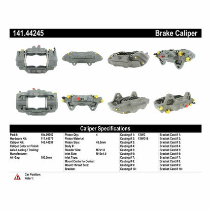 Centric Parts Semi-Loaded Brake Caliper 141.44245