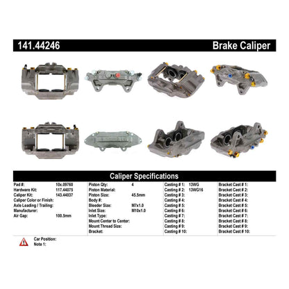 Centric Parts Semi-Loaded Brake Caliper 141.44246