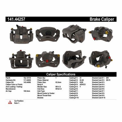 Centric Parts Semi-Loaded Brake Caliper 141.44257