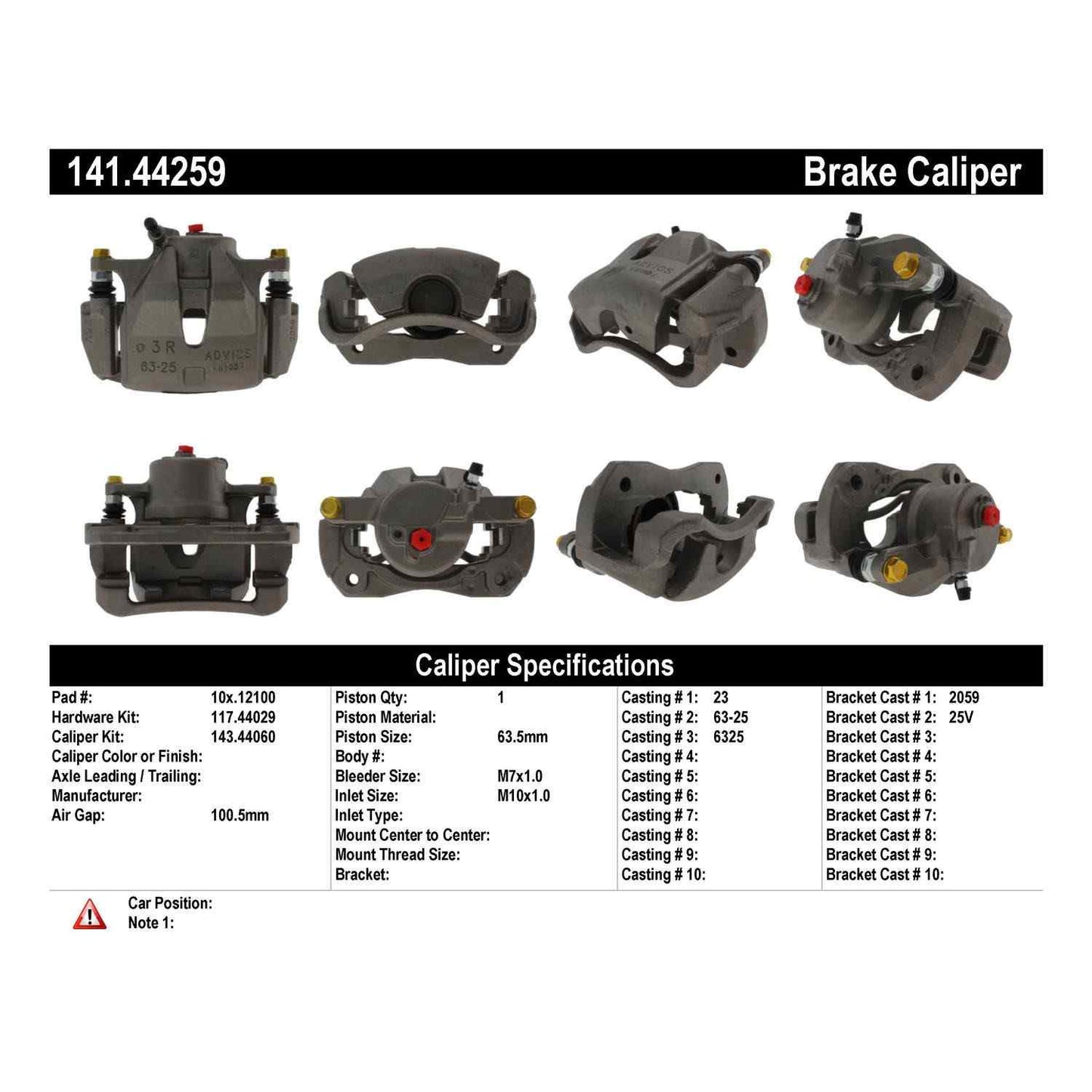 Centric Parts Disc Brake Caliper with anti-corrosion finish