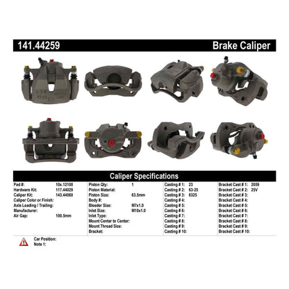 Centric Parts Disc Brake Caliper with anti-corrosion finish