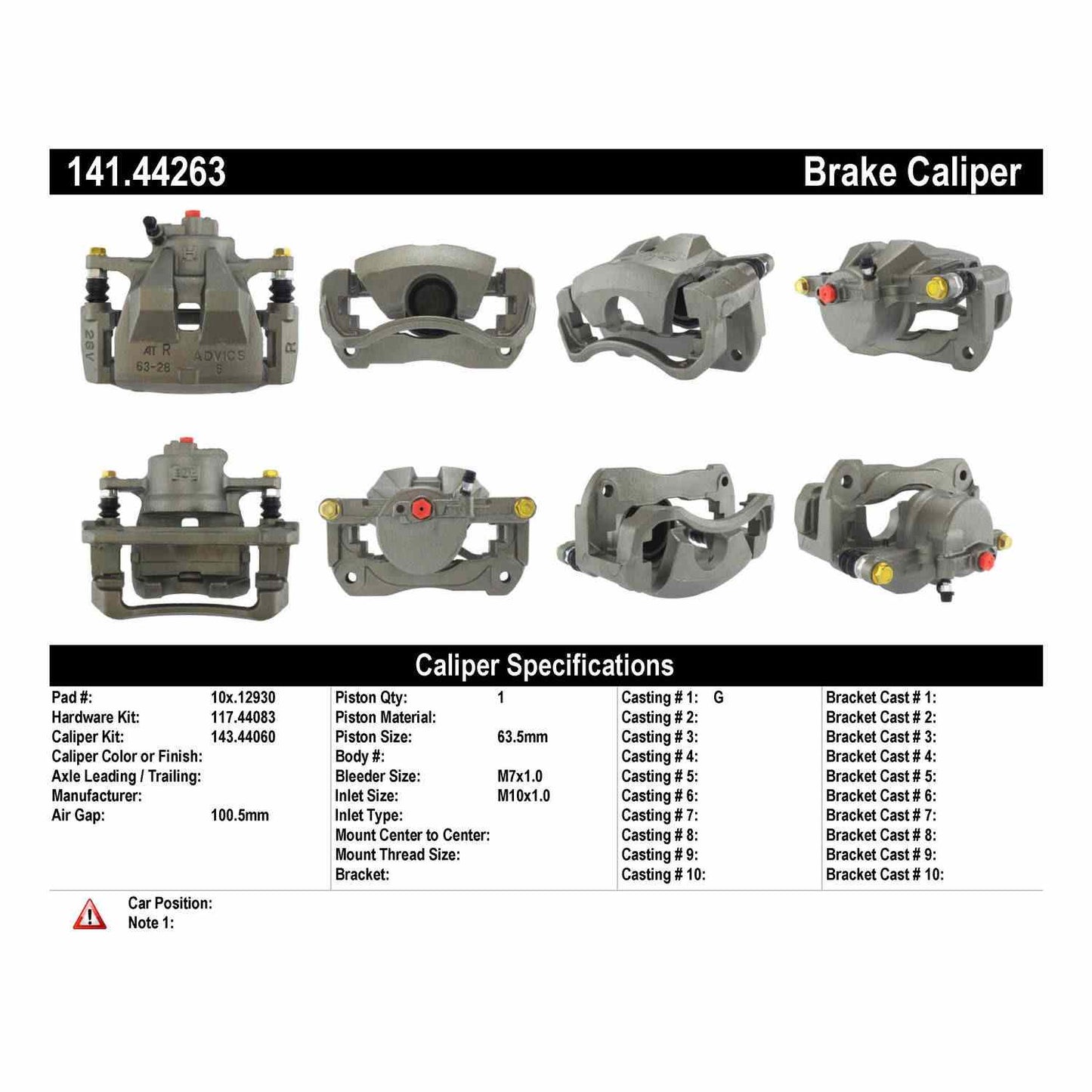 Centric Parts Disc Brake Caliper with anti-corrosion finish
