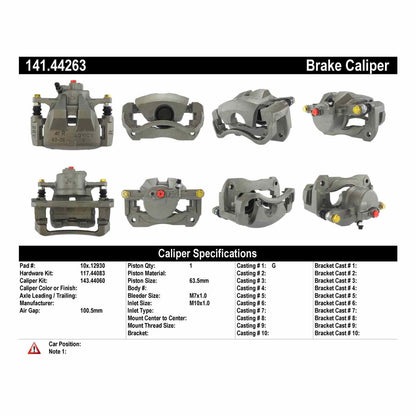 Centric Parts Disc Brake Caliper with anti-corrosion finish