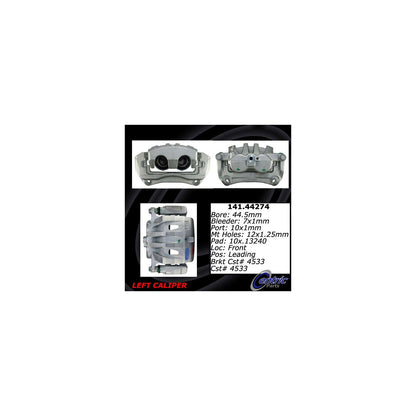 Stoptech Centric 10 Lexus RX350 Front Left Semi-Loaded Caliper 141.44274