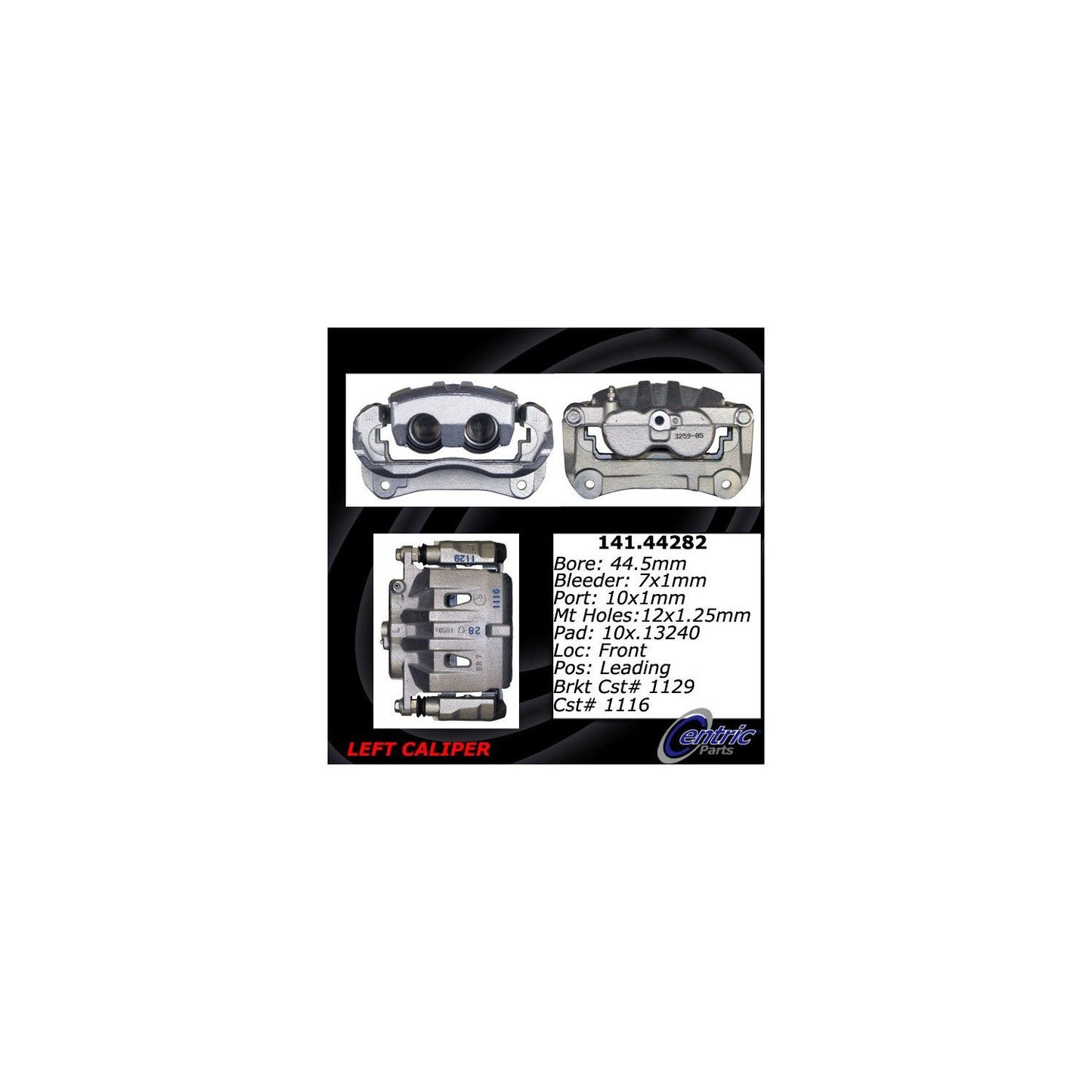 Centric Parts Semi-Loaded Brake Caliper 141.44282