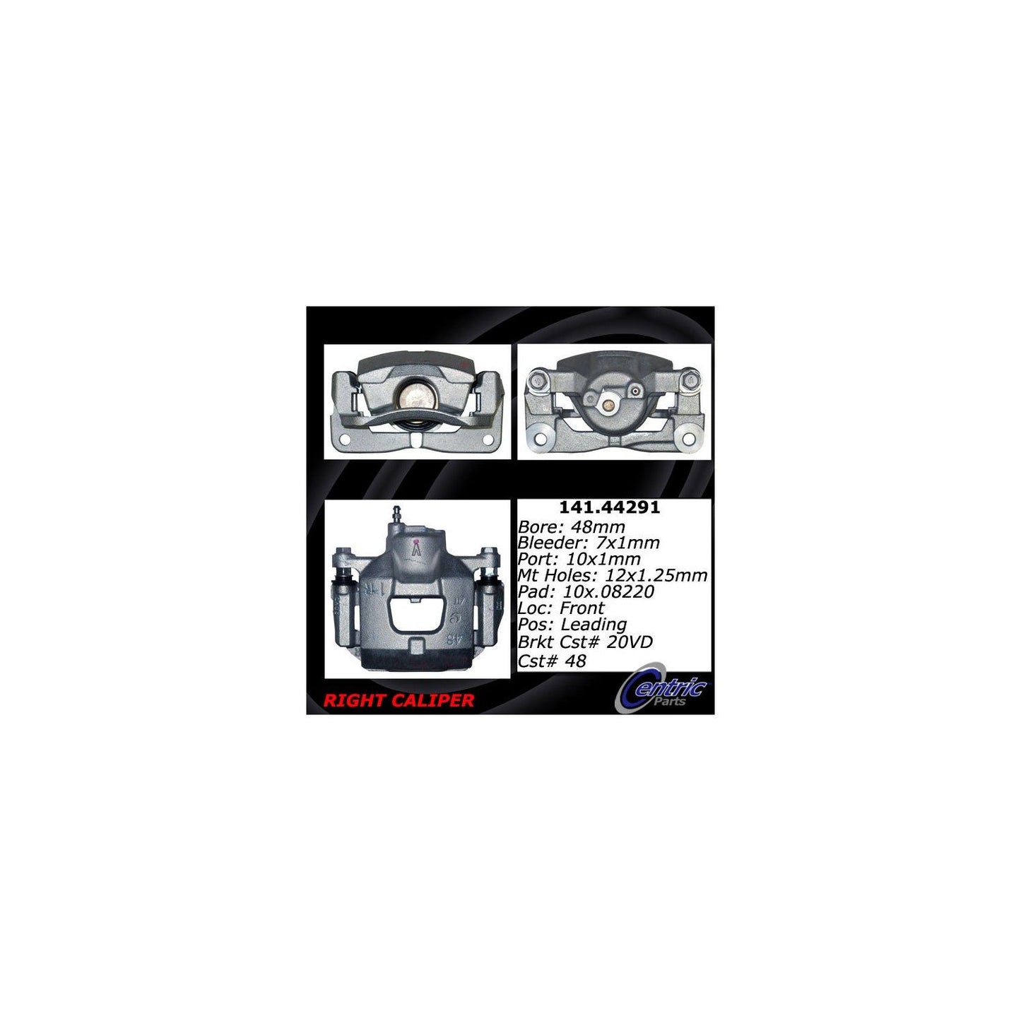 Stoptech Centric 12-15 Scion iQ Semi-Loaded Front Passenger Side Remanufactured Brake Caliper 141.44291