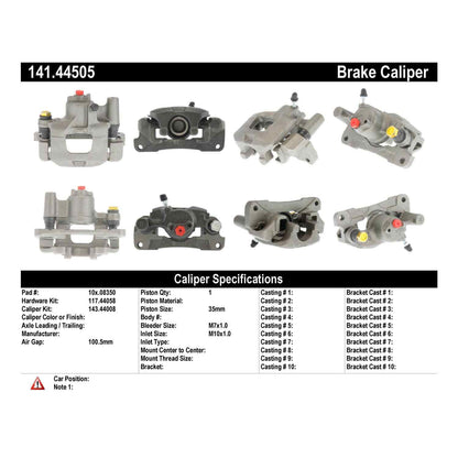 Centric Parts Semi-Loaded Brake Caliper 141.44505