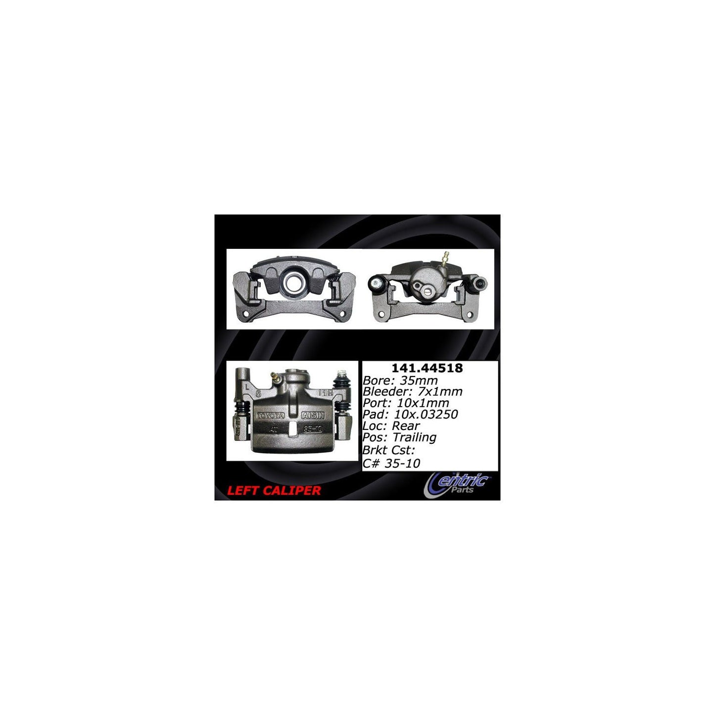 Centric Parts Disc Brake Caliper Semi-Loaded for 1992-1996 Lexus ES300 Toyota Camry Celica 141.44518