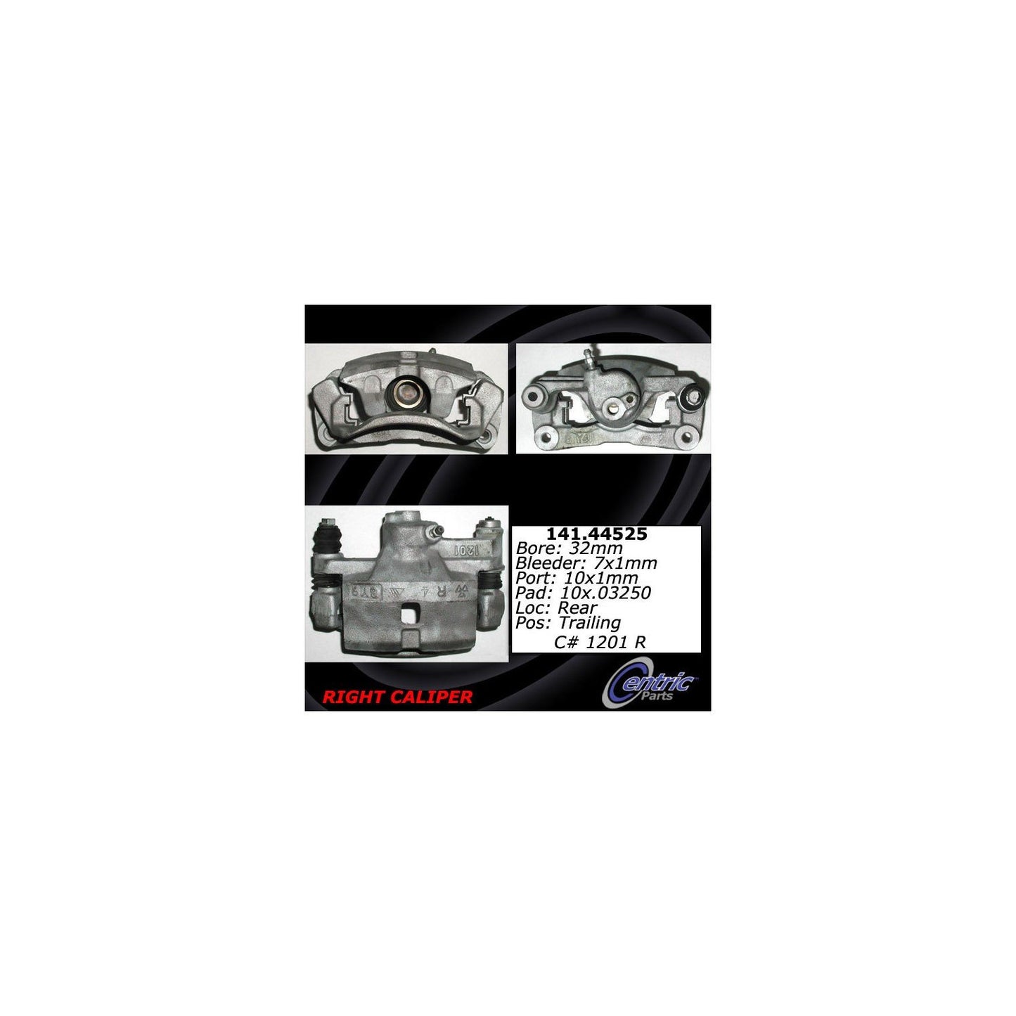 Centric Parts Disc Brake Caliper Semi-Loaded with Anti-Corrosion Finish for 1986-1993 Toyota Celica 141.44525
