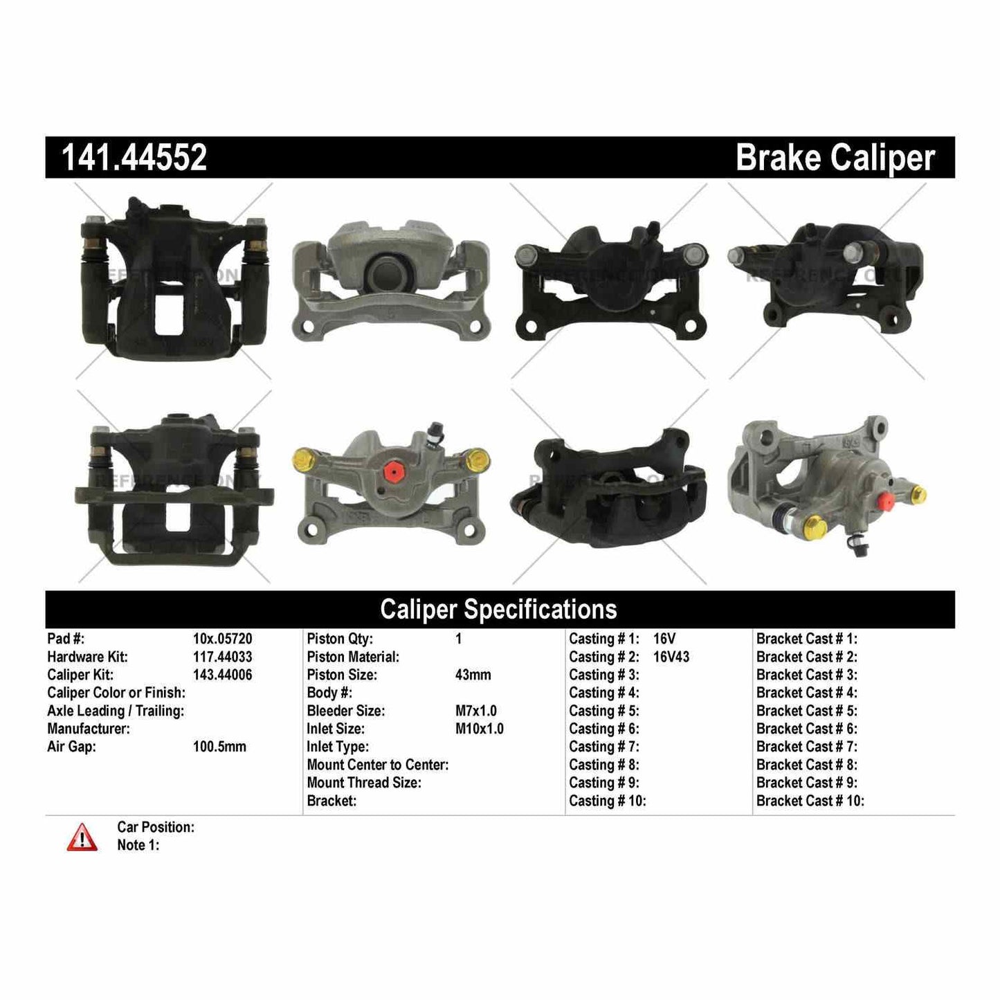 Centric Parts Semi-Loaded Brake Caliper 141.44552