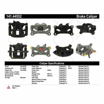 Centric Parts Semi-Loaded Brake Caliper 141.44552
