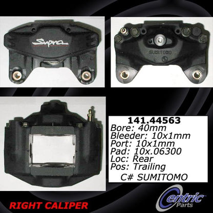 Stoptech Centric 93-98 Toyota Supra Remanufactured Semi-Loaded Rear Right Brake Caliper 141.44563