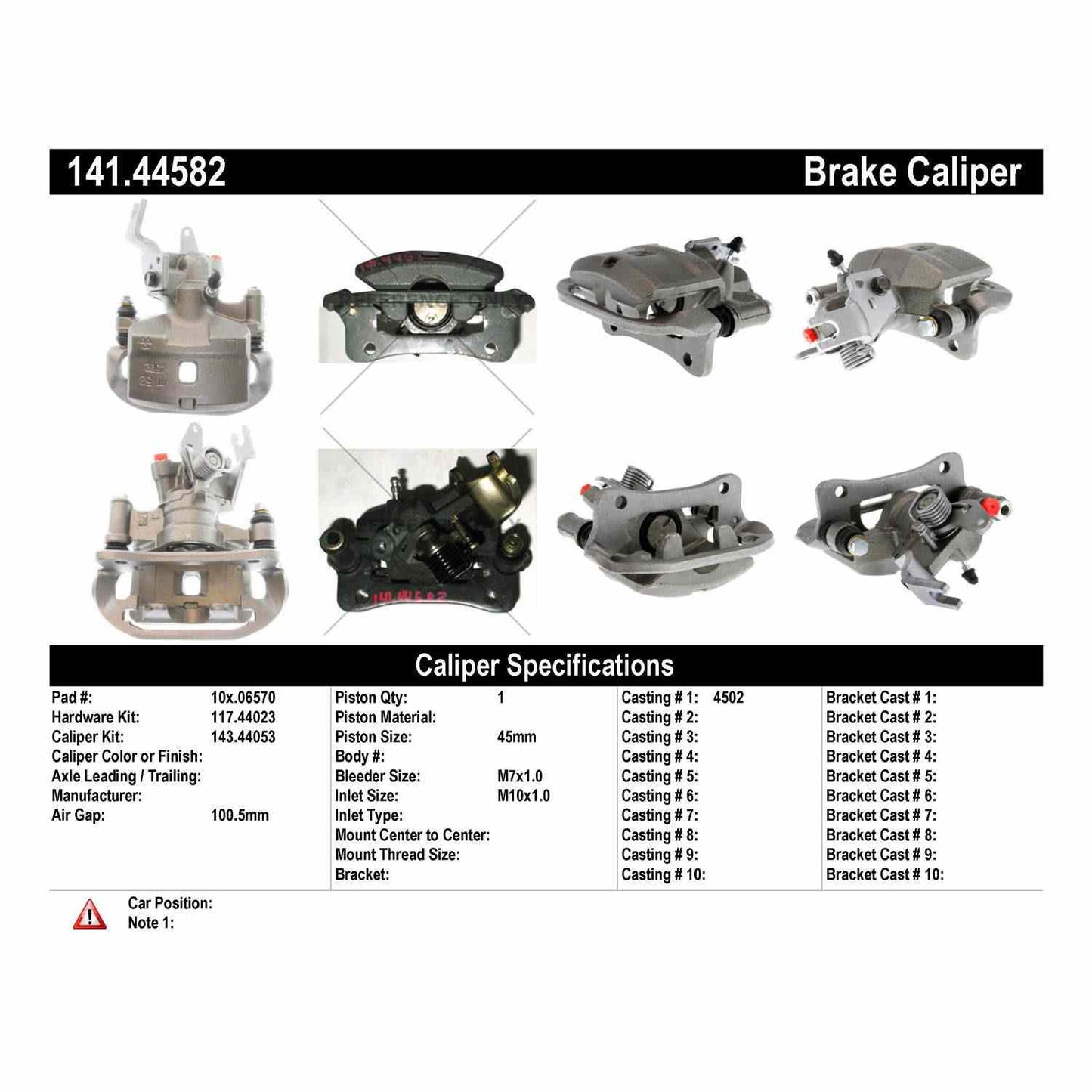 Stoptech Centric Semi-Loaded Brake Caliper - Rear Left 141.44582