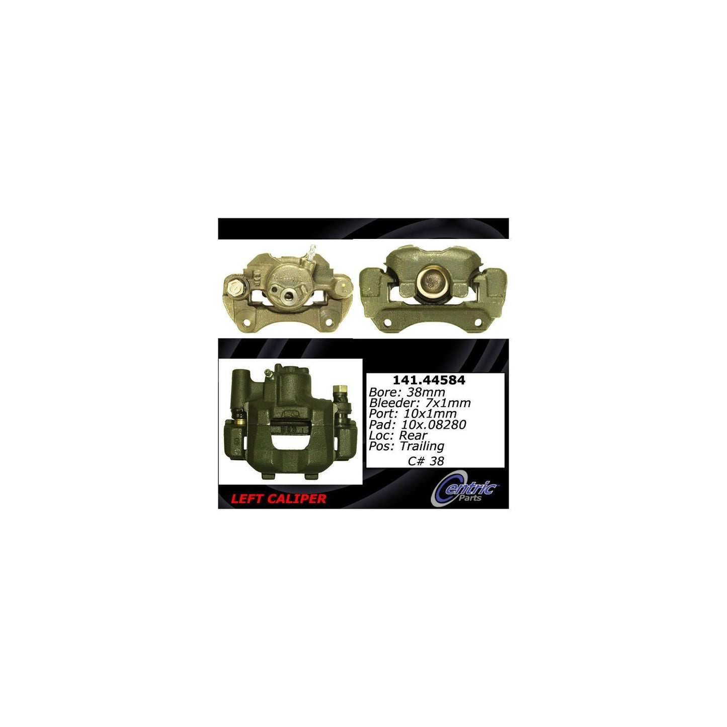 Centric Parts Disc Brake Caliper Semi-Loaded with Anti-Corrosion Finish for 2001-2003 Toyota Highlander 141.44584