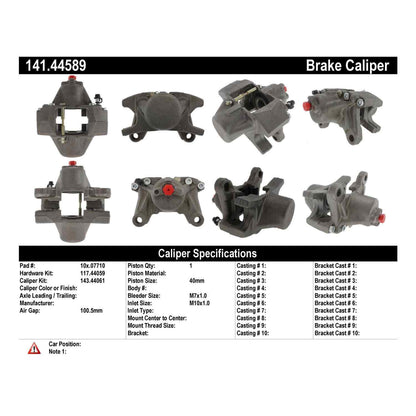 Centric Parts Semi-Loaded Brake Caliper 141.44589