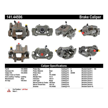 Centric Parts Semi-Loaded Brake Caliper 141.44596