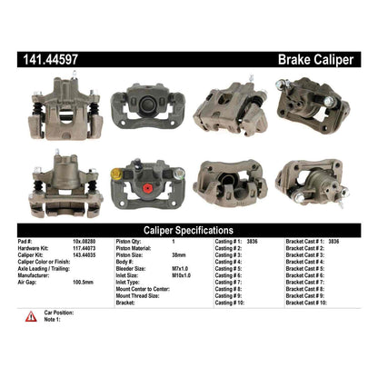 Centric Parts Semi-Loaded Brake Caliper 141.44597