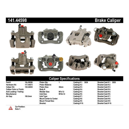 Centric Parts Semi-Loaded Brake Caliper 141.44598