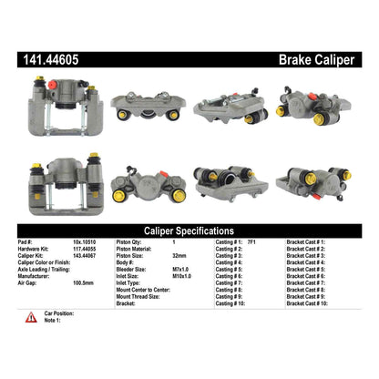 Centric Parts Disc Brake Caliper Semi-Loaded for 2004-2005 Toyota RAV4 141.44605