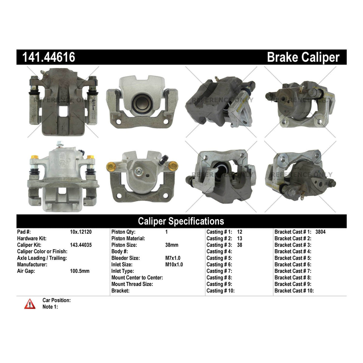 Centric Parts Semi-Loaded Brake Caliper 141.44616