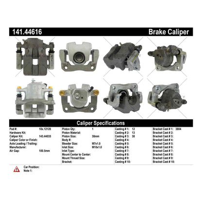Centric Parts Semi-Loaded Brake Caliper 141.44616